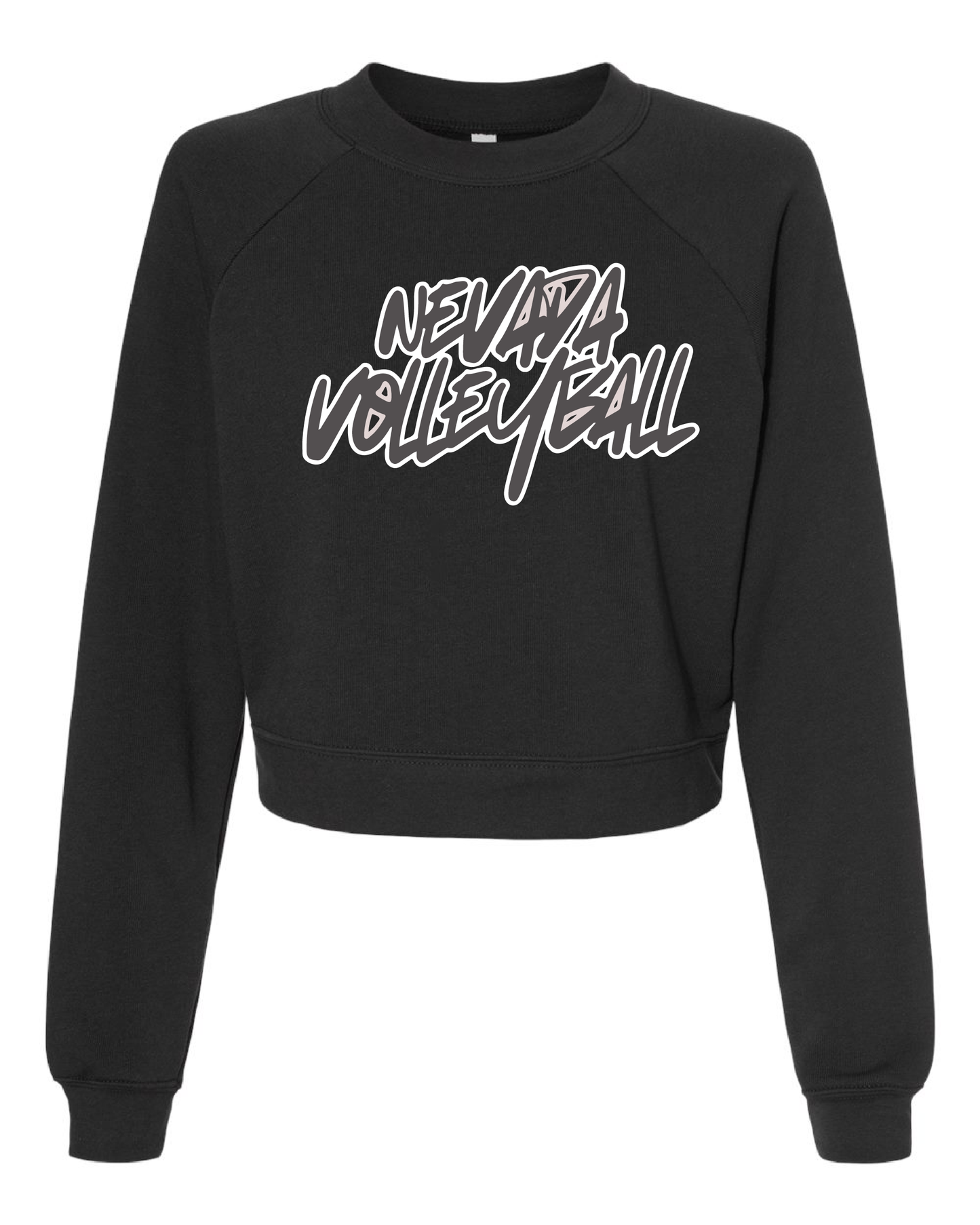 Nevada Volleyball: Bella Canvas Cropped Raglan Crewneck Sweatshirt