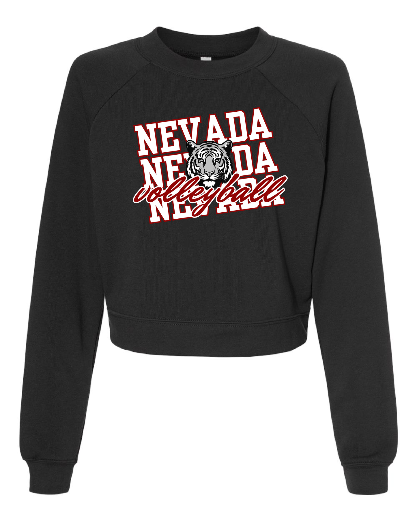 Nevada Repeating: Bella Canvas Cropped Raglan Crewneck Sweatshirt