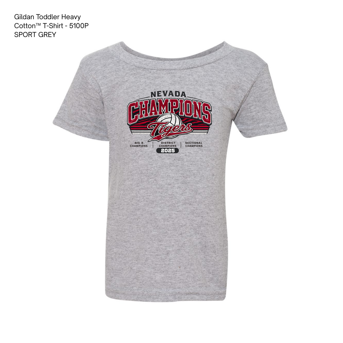 Gildan Heavy Cotton Tee, NHS Volleyball, Champion