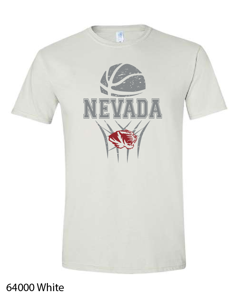 YOUTH Gildan Softstyle T-Shirt: Nevada Basketball Design
