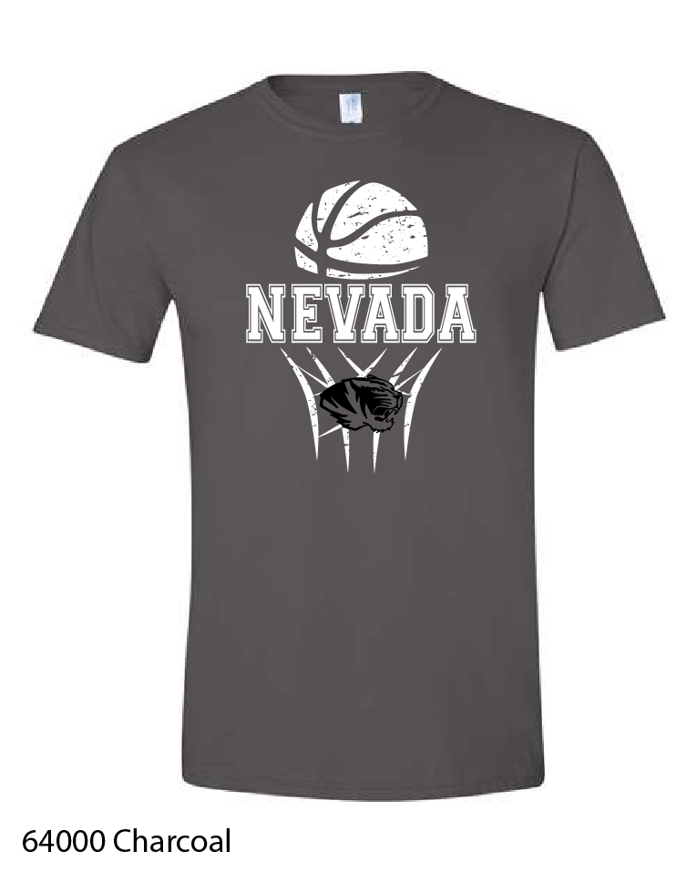 YOUTH Gildan Softstyle T-Shirt: Nevada Basketball Design
