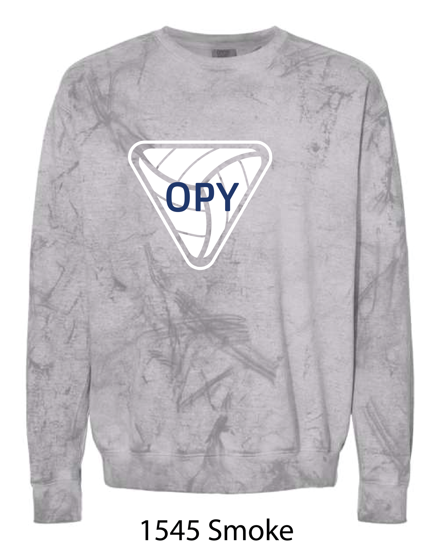 Comfort Colors Crewneck Sweatshirt: OPY V-Ball LOGO