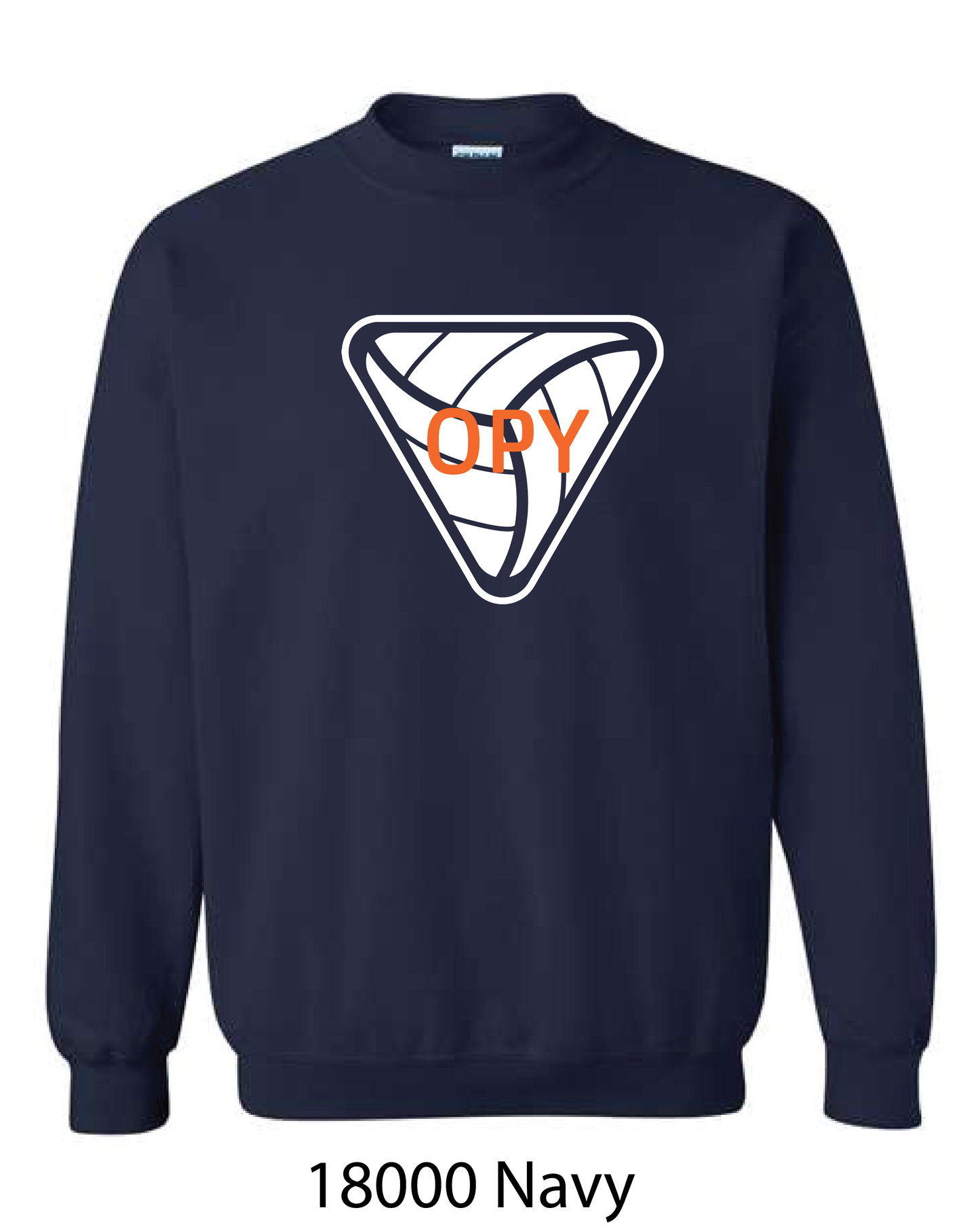 Gildan Crewneck Sweatshirt: OPY V-Ball LOGO