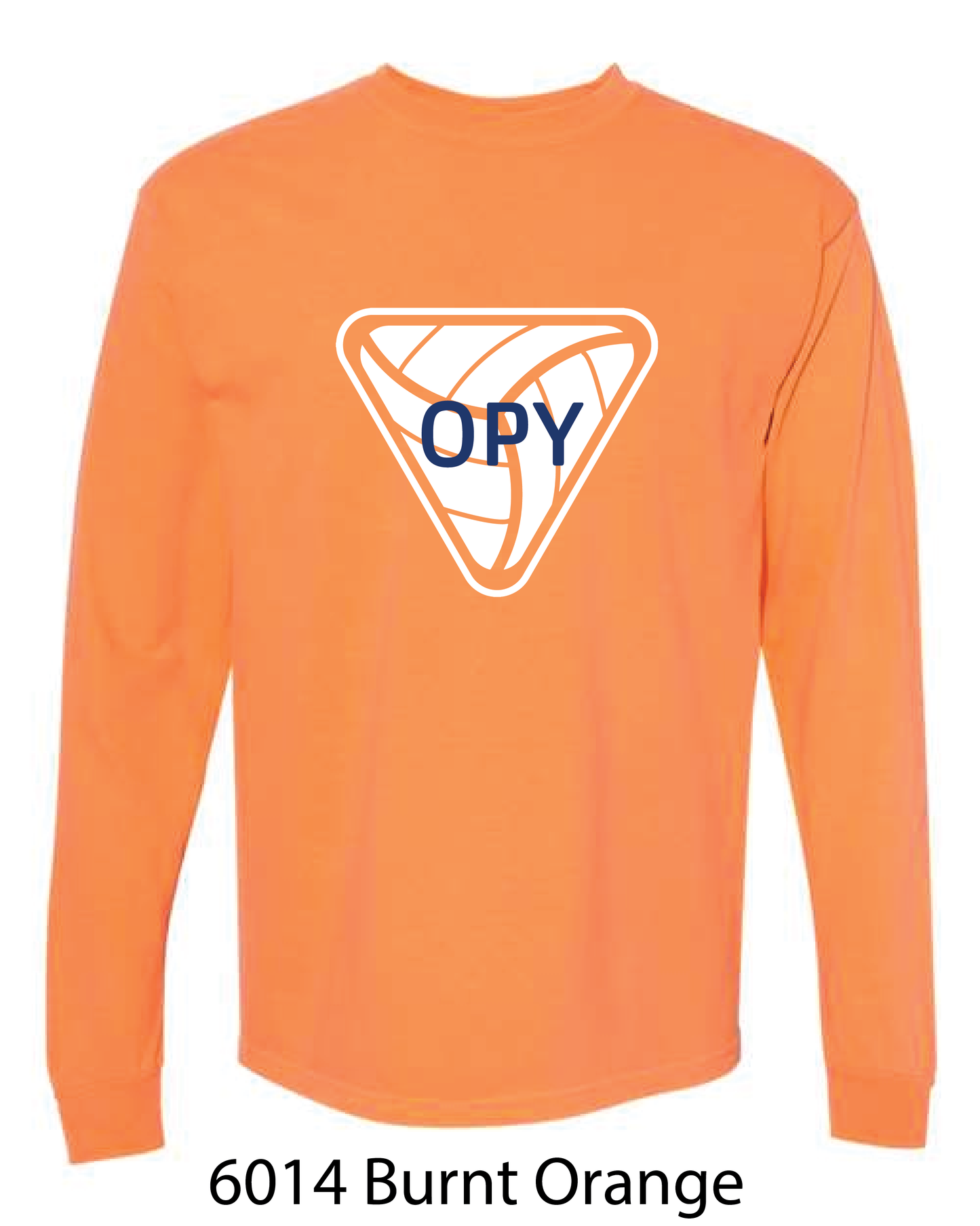 Comfort Colors Long Sleeve T-Shirt: OPY V-Ball LOGO