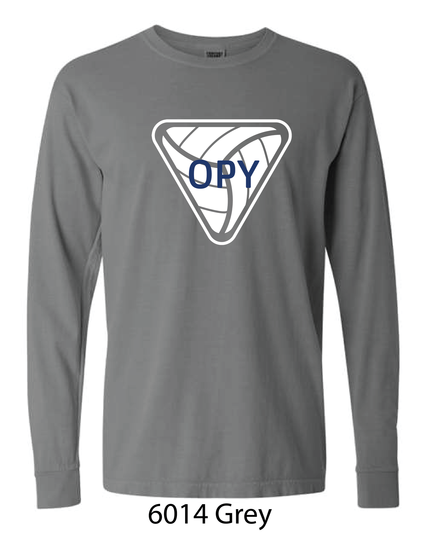 Comfort Colors Long Sleeve T-Shirt: OPY V-Ball LOGO