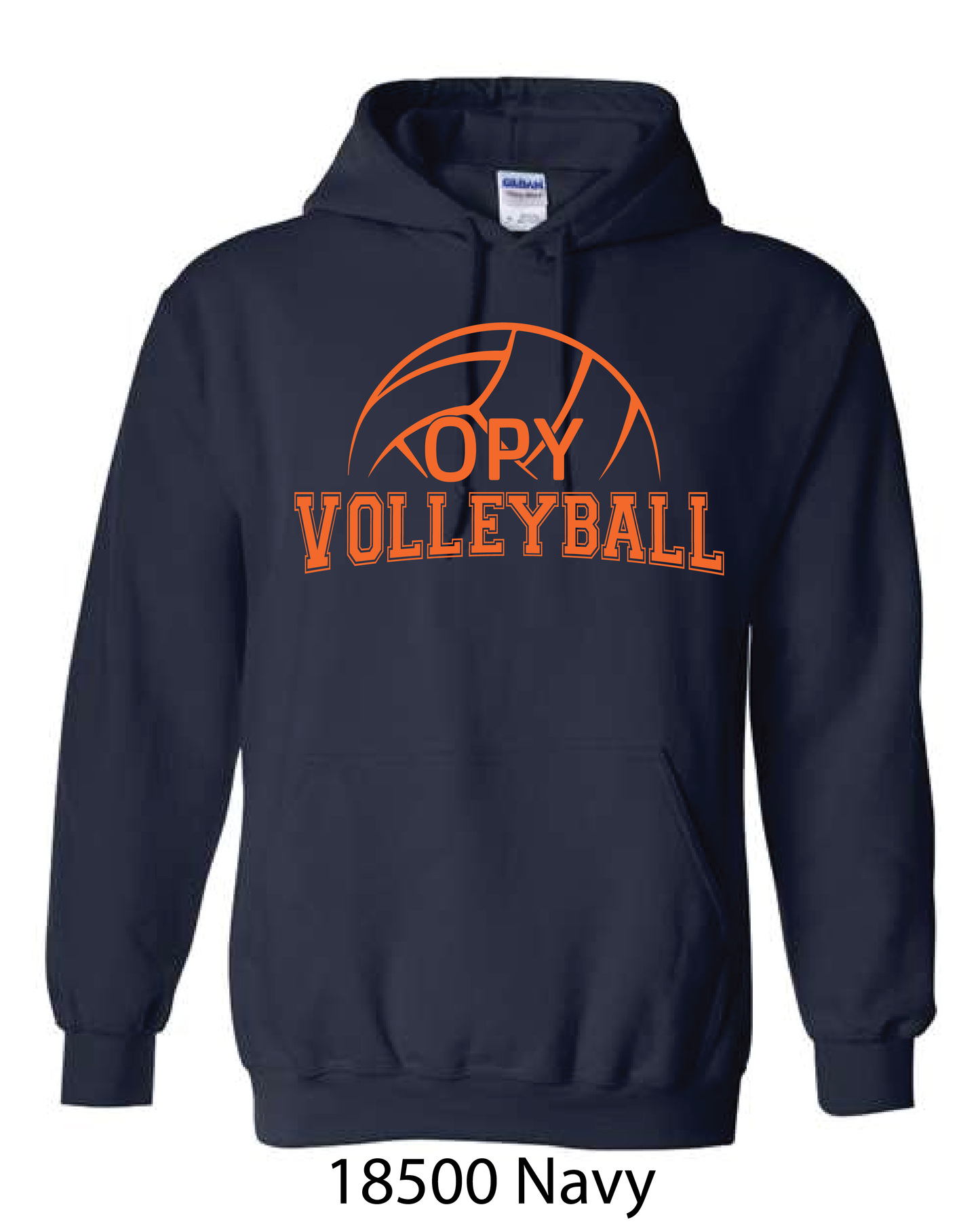 Gildan Hooded Sweatshirt: OPY Volleyball