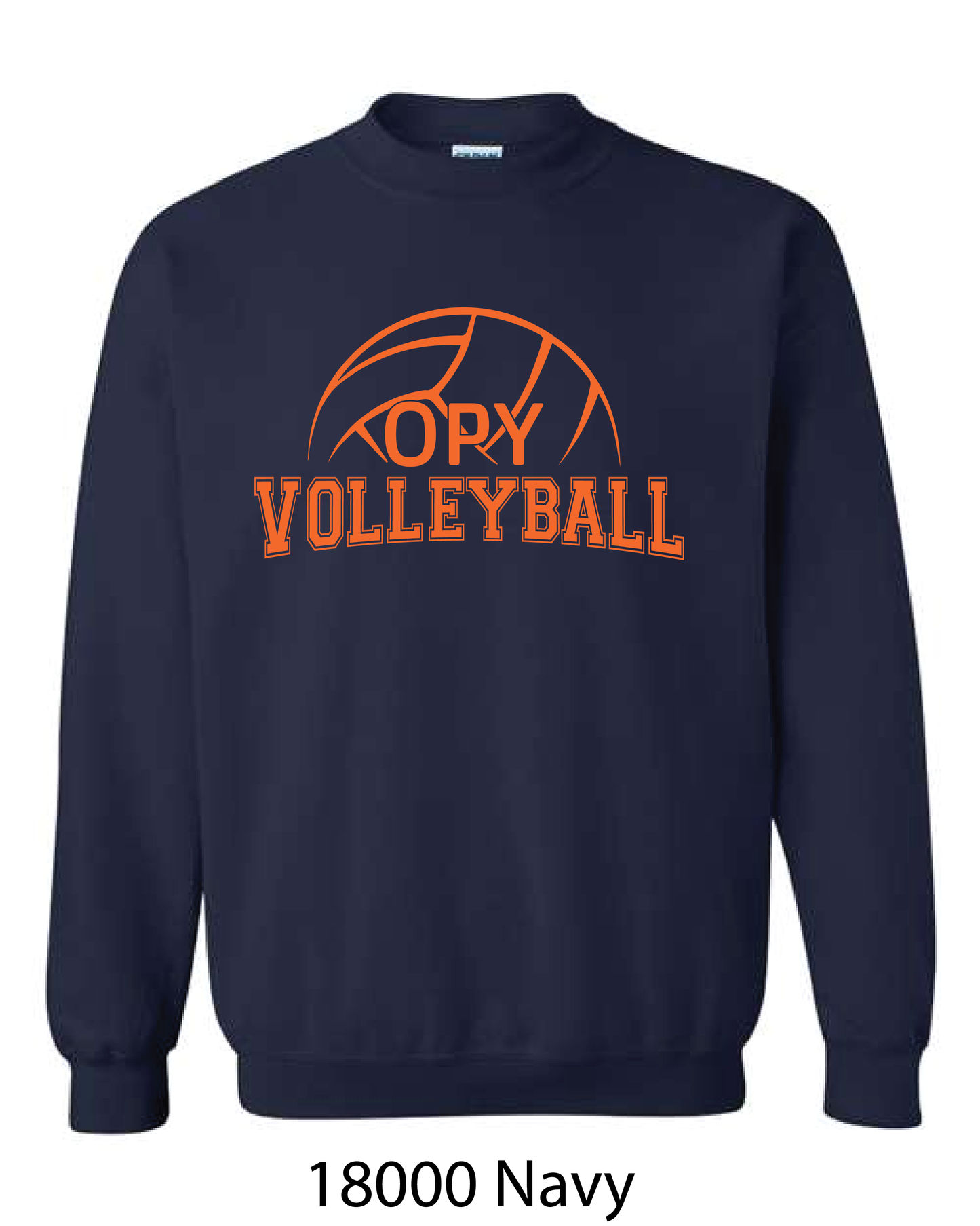 Gildan Crewneck Sweatshirt: OPY Volleyball