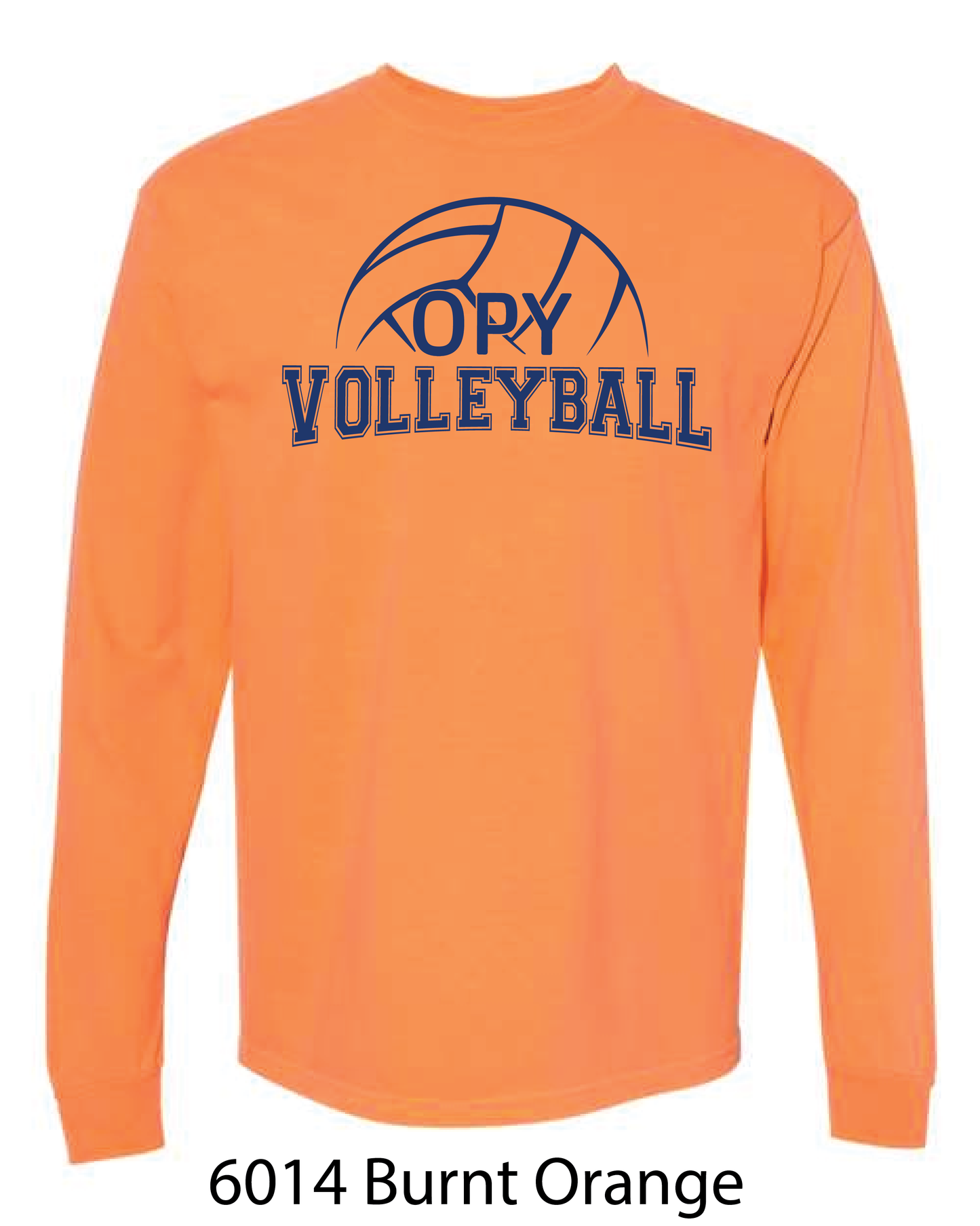 Comfort Colors Long Sleeve T-Shirt: OPY Volleyball
