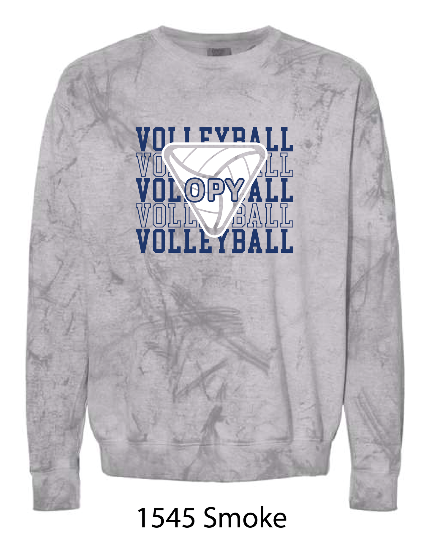 Comfort Colors Crewneck Sweatshirt: Volleyball Repeating
