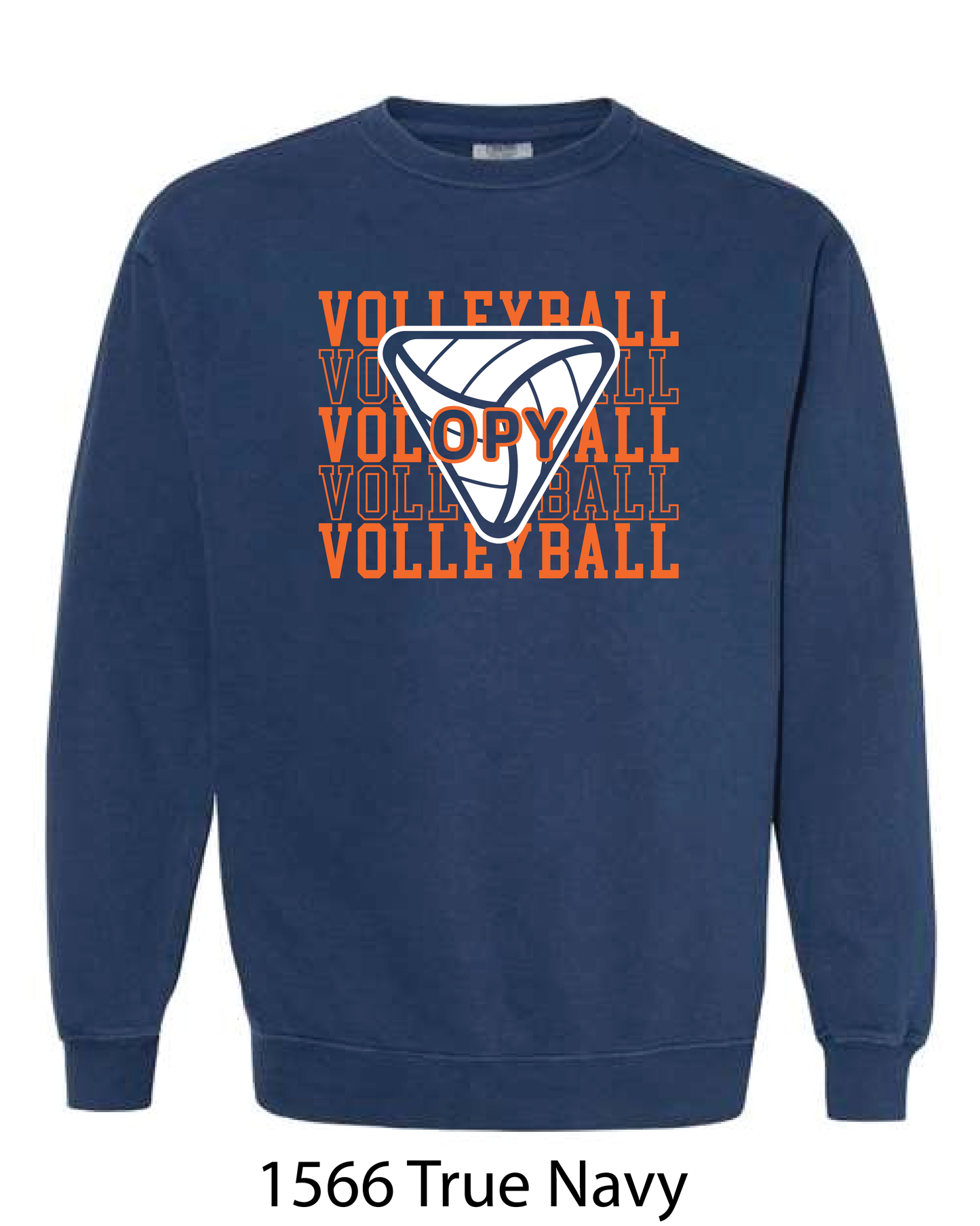 Comfort Colors Crewneck Sweatshirt: Volleyball Repeating
