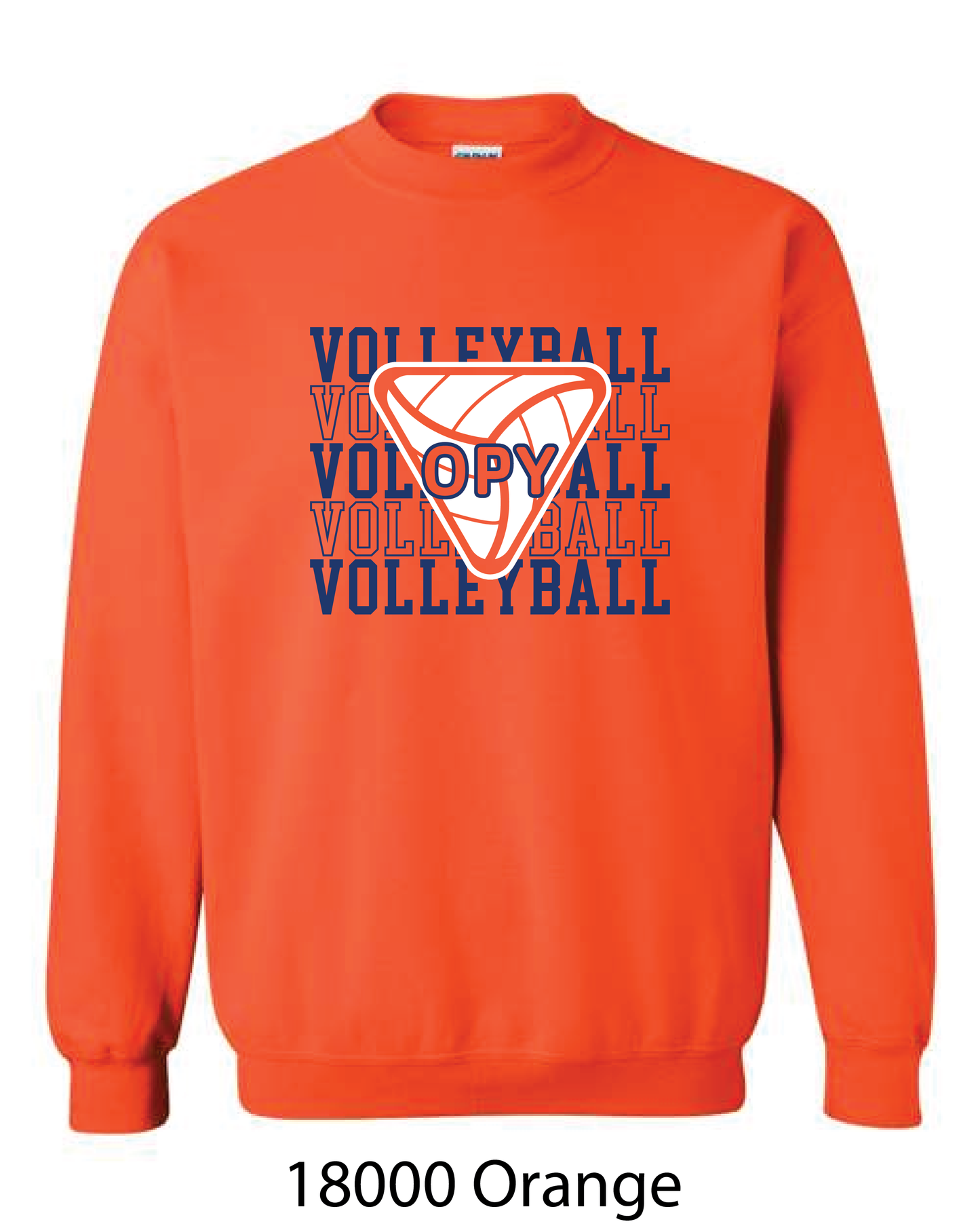 Gildan Crewneck Sweatshirt: Volleyball Repeating