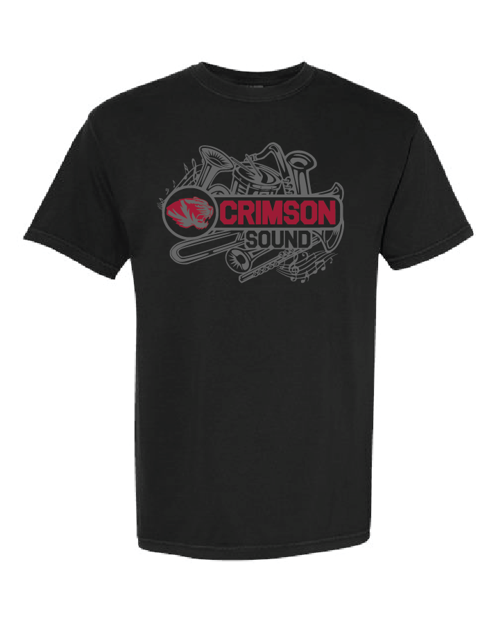 Comfort Colors T-Shirt: Crimson Sound w/ Instruments
