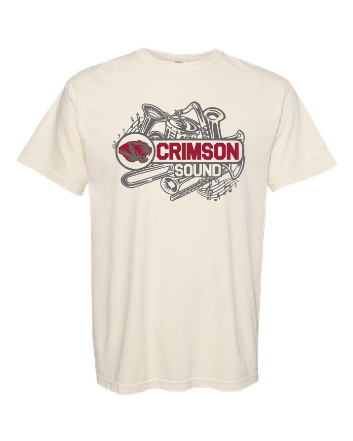 Gildan Soft style T-Shirt: Crimson Sound w/ Instruments