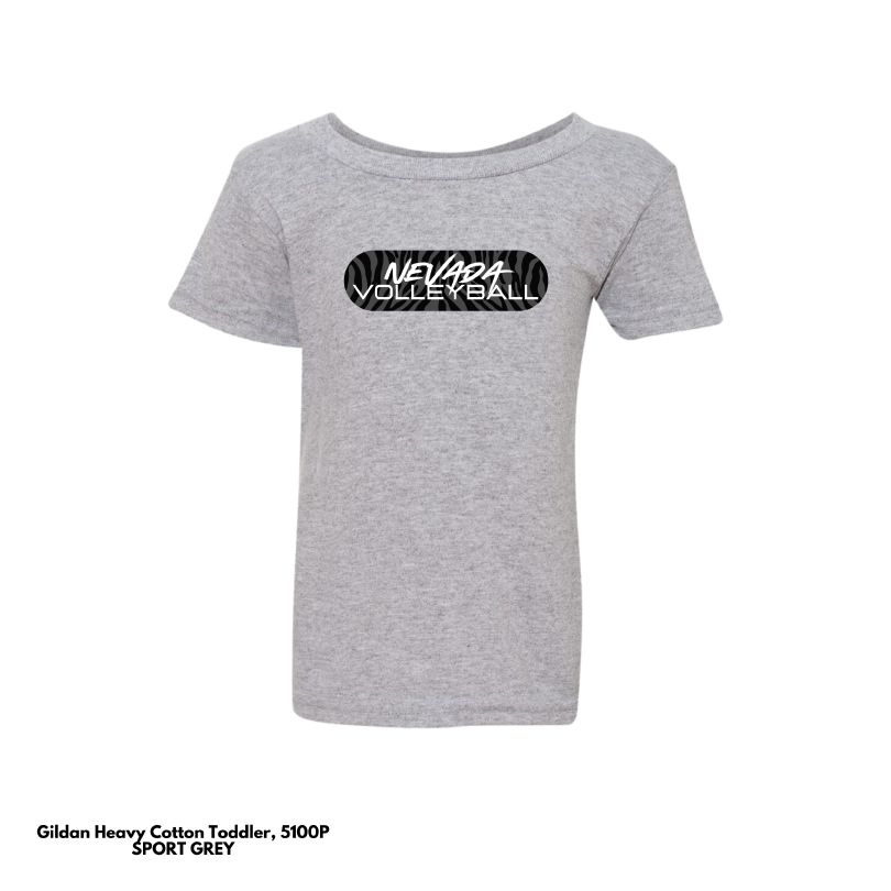VOLLEYBALL: Toddler Gildan Heavy Cotton T-shirt (Tiger Stripes)