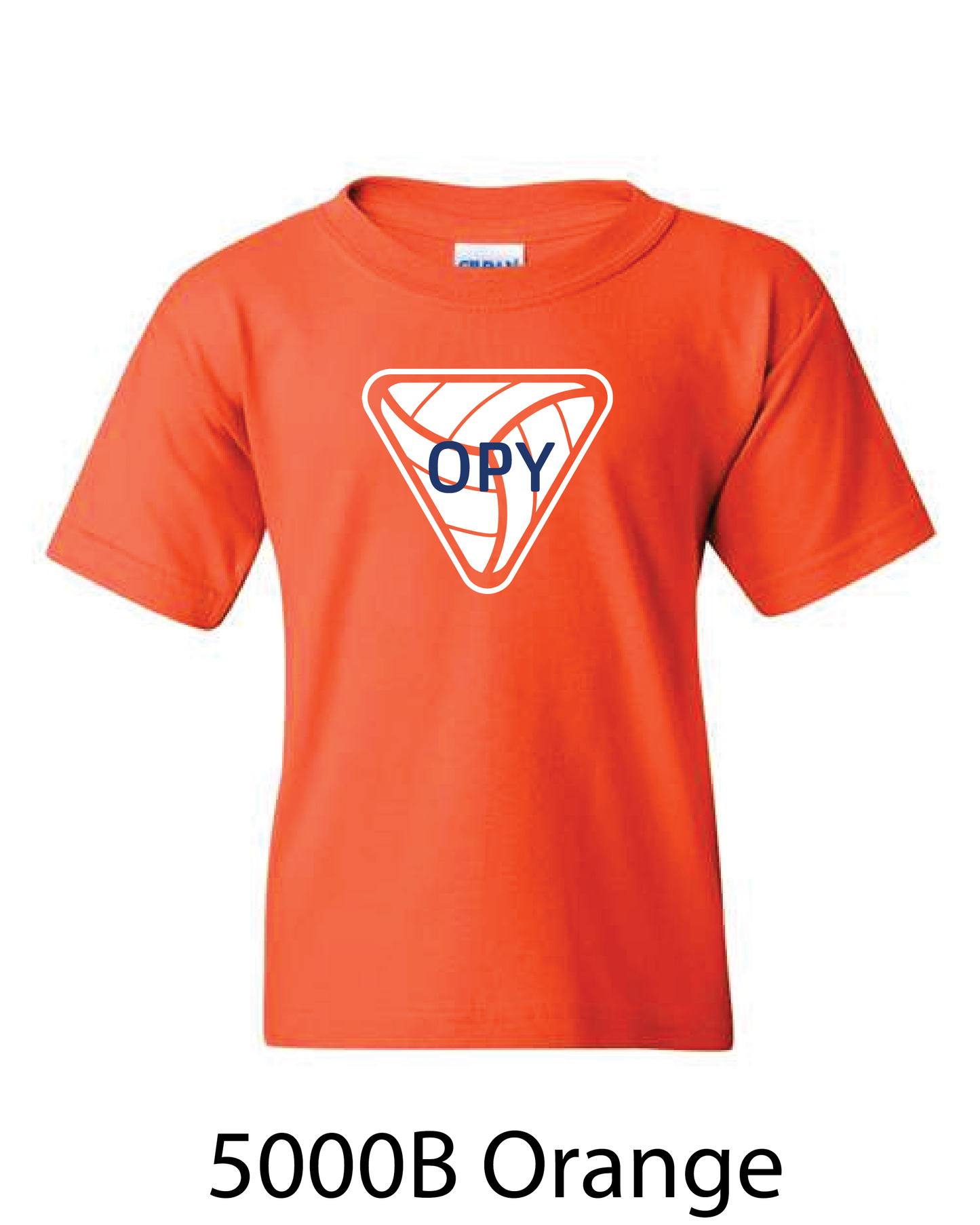YOUTH Gildan Heavy Cotton T-Shirt: OPY V-Ball LOGO