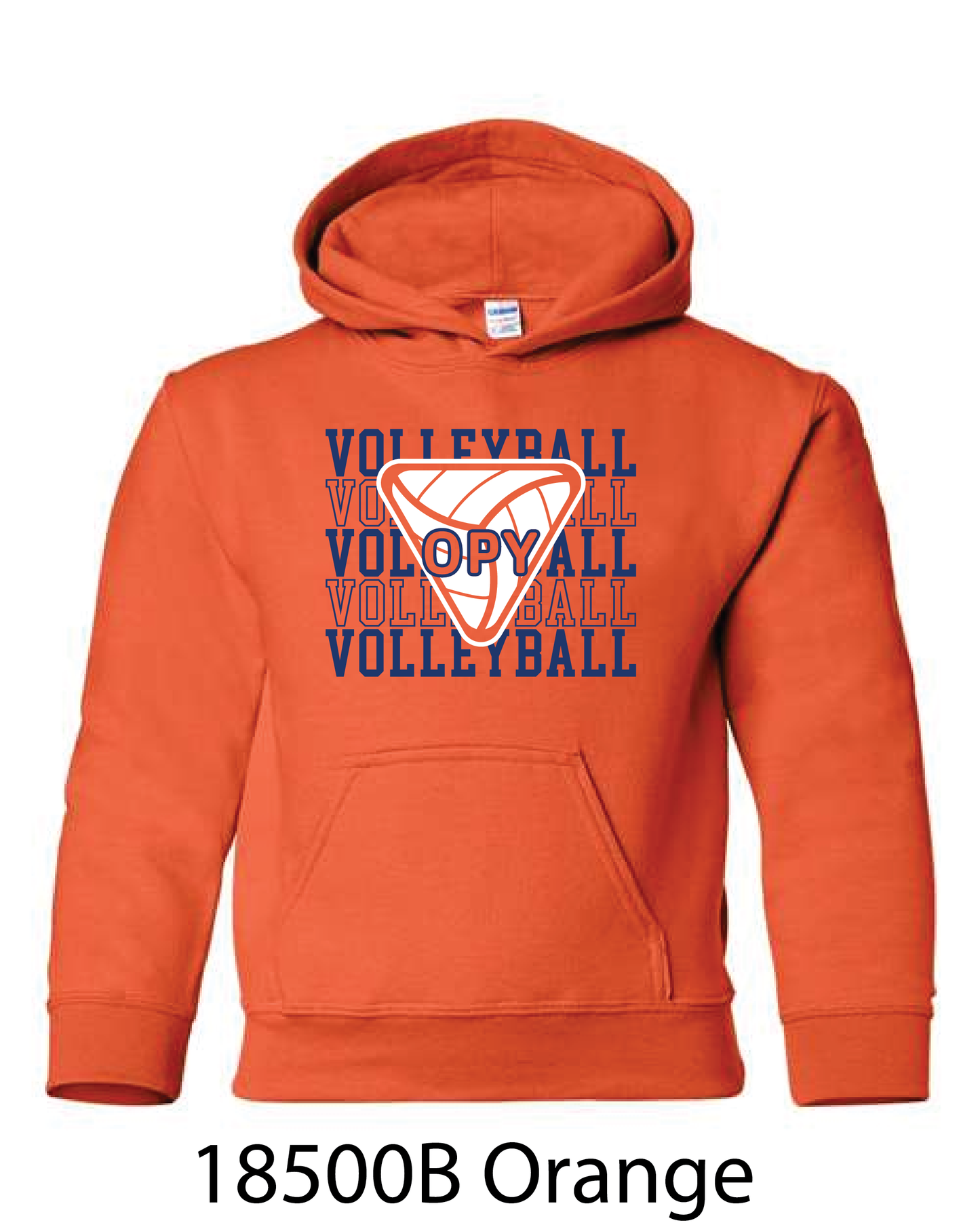 YOUTH Gildan Hooded Sweatshirt: Volleyball Repeating