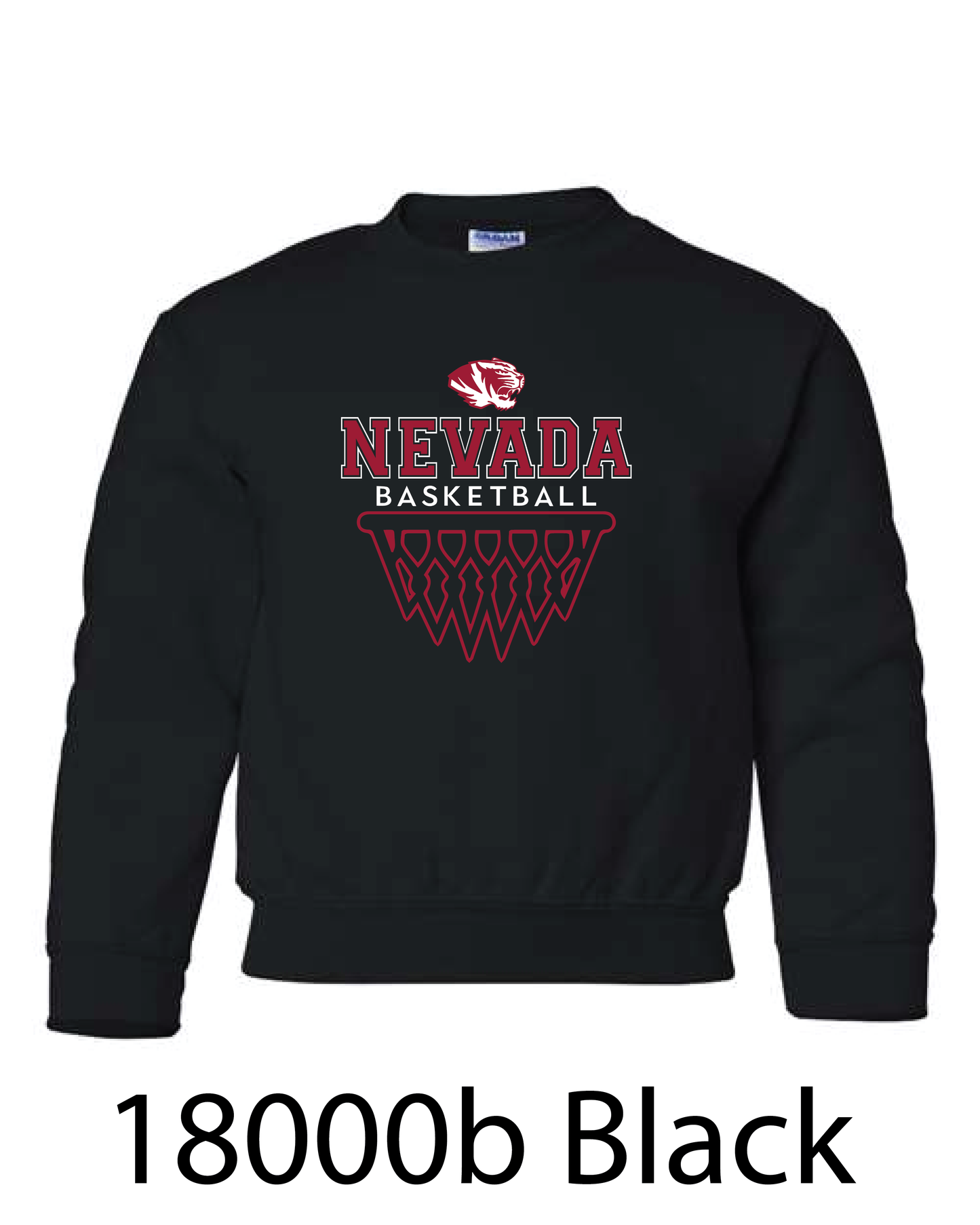 YOUTH Gildan Crewneck Sweatshirt: Nevada Basketball