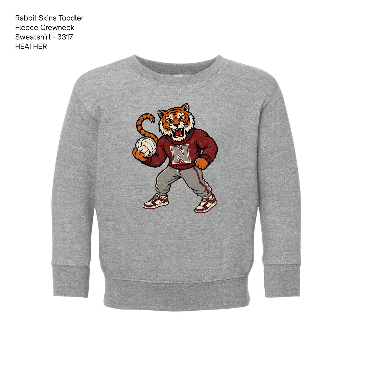 Gildan Crewneck, NHS Volleyball: Vintage Tiger