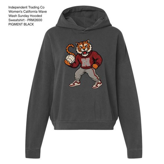 Ind. Trd. Washed Hoodie, NHS Volleyball: Vitnage Tiger
