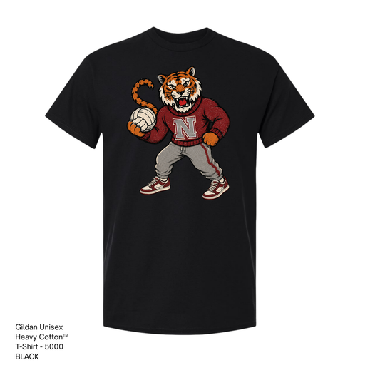 Gildan Heavy Cotton Tee, NHS Volleyball: Vintage Tiger