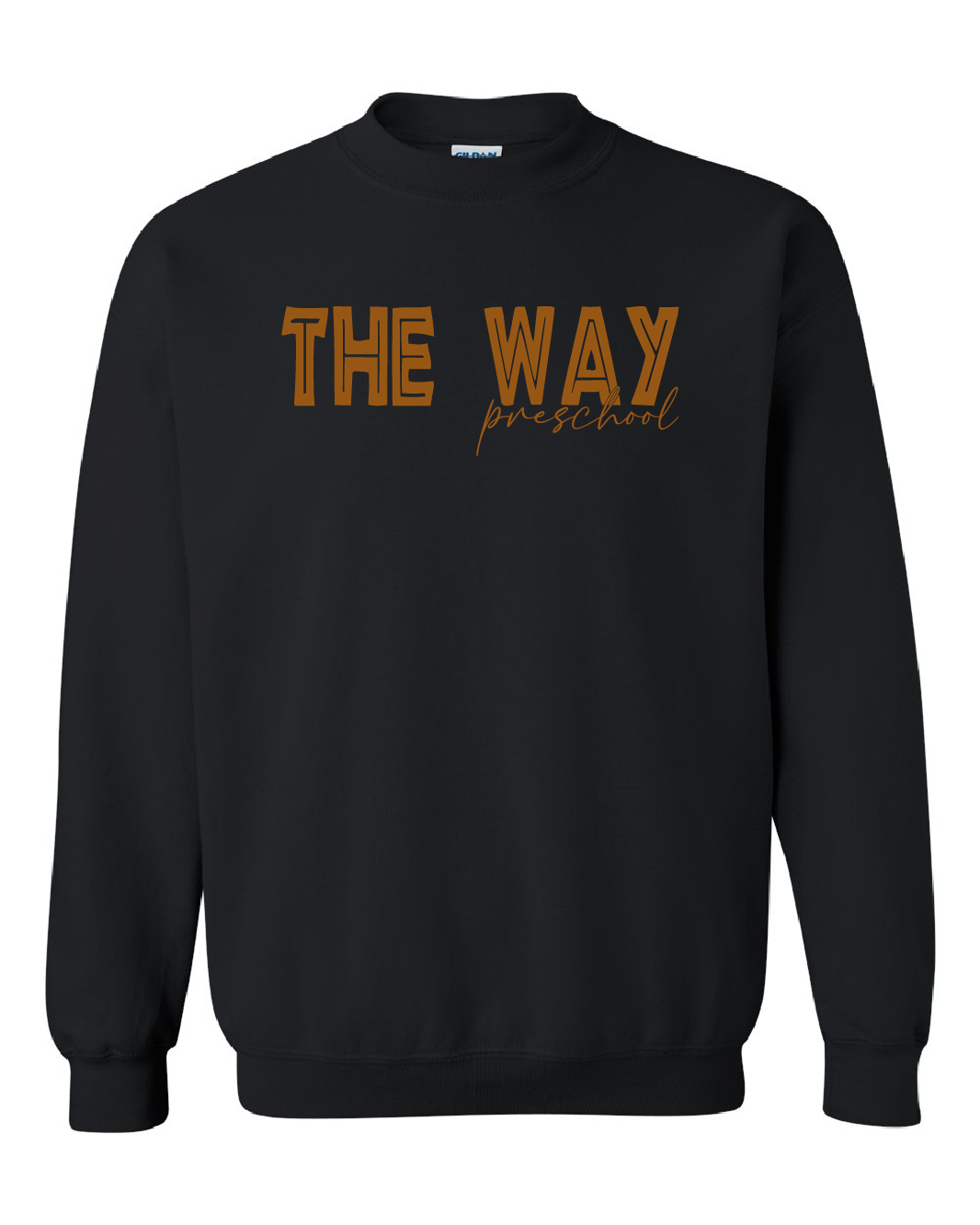 Gildan Crewneck Sweatshirt: The Way Preschool Safari Font