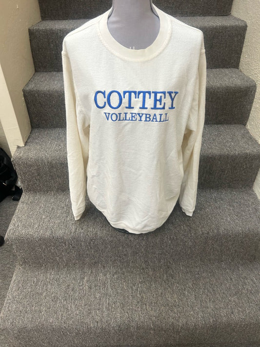 Cottey Volleyball Corded Crewneck Sweatshirt