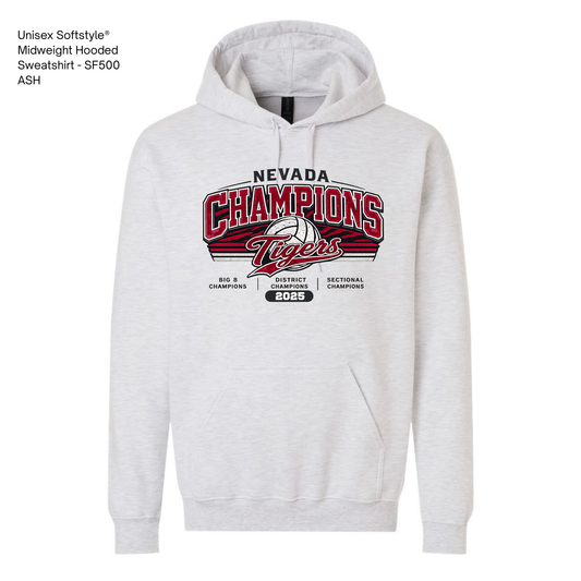 Gildan Midweight Hoodie, NHS Volleyball: Champion