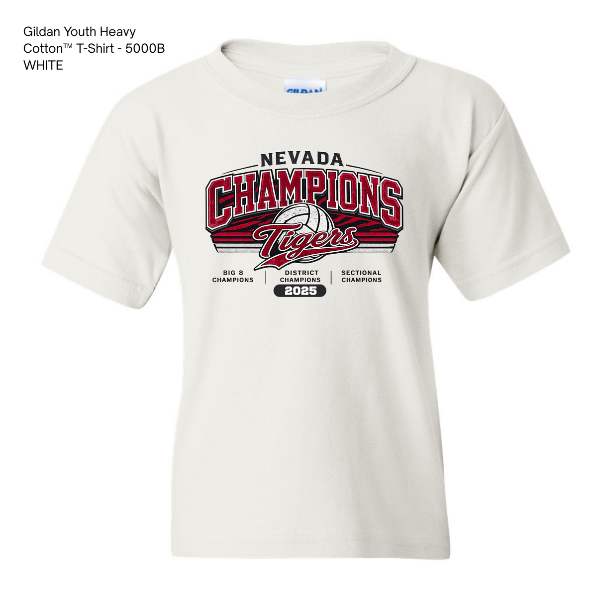 Gildan Heavy Cotton Tee, NHS Volleyball, Champion