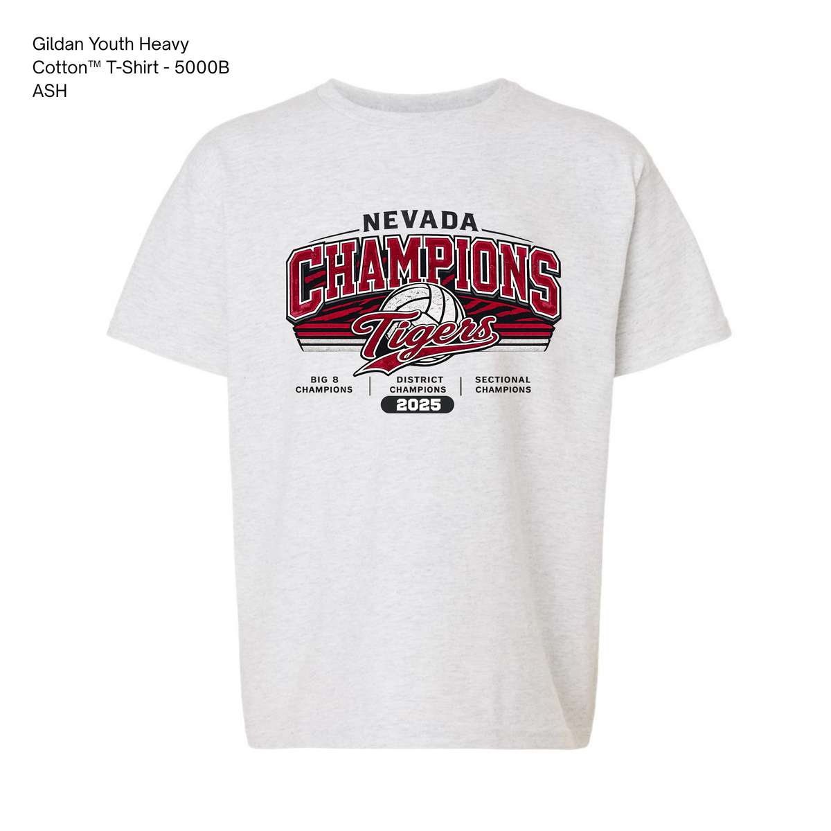 Gildan Heavy Cotton Tee, NHS Volleyball, Champion