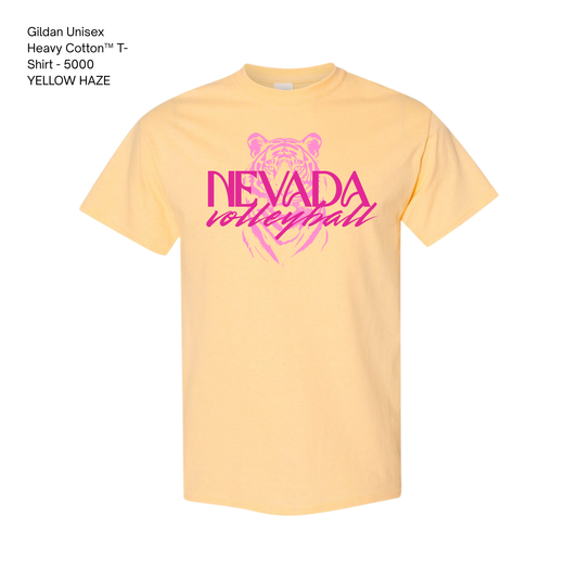 Gildan Heavy Cotton Tee, NHS Volleyball: Pink Tiger