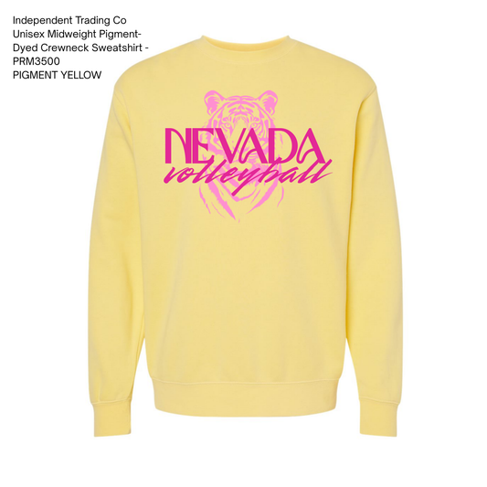 Ind. Trd. Crewneck, NHS Volleyball: Pink Tiger
