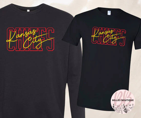 Kansas City Chiefs Layered Fonts Crewneck