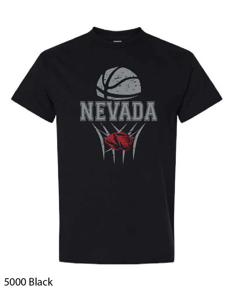 YOUTH Gildan Heavy Cotton T-Shirt: Nevada Basketball Design