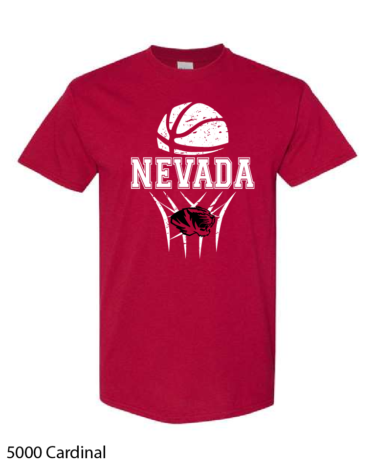 YOUTH Gildan Heavy Cotton T-Shirt: Nevada Basketball Design