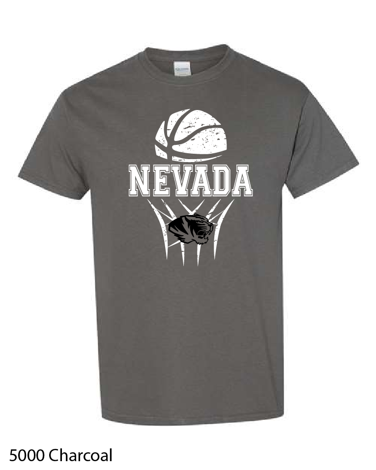 YOUTH Gildan Heavy Cotton T-Shirt: Nevada Basketball Design