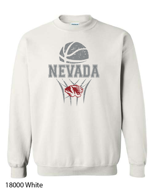 Gildan Crewneck Sweatshirt: Nevada Basketball Design