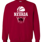 Gildan Crewneck Sweatshirt: Nevada Basketball Design