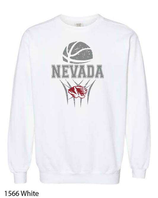 Comfort Colors Sweatshirt: Nevada Basketball Design