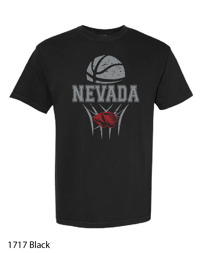 YOUTH Comfort Colors T-Shirt: Nevada Basketball Design