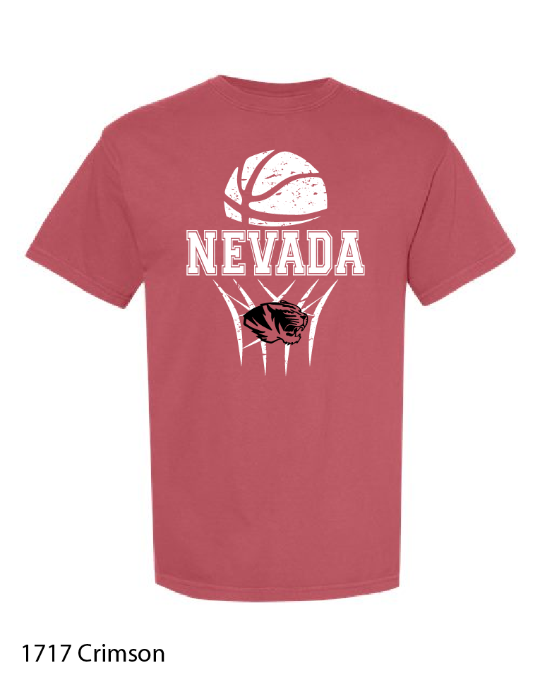 YOUTH Comfort Colors T-Shirt: Nevada Basketball Design