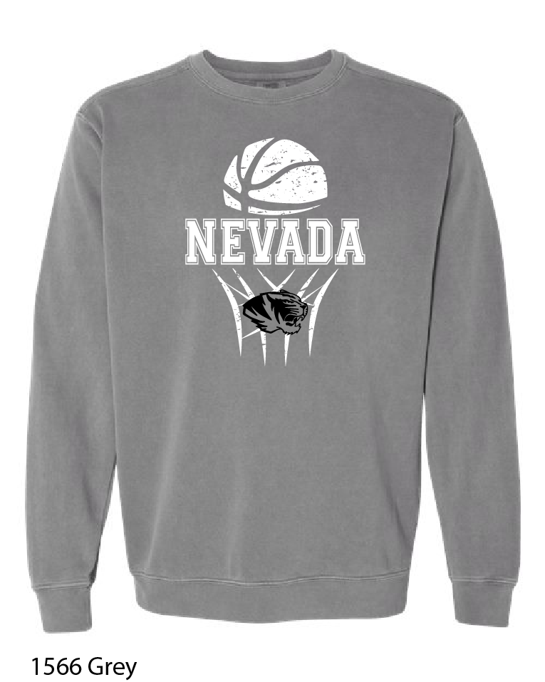 Comfort Colors Sweatshirt: Nevada Basketball Design