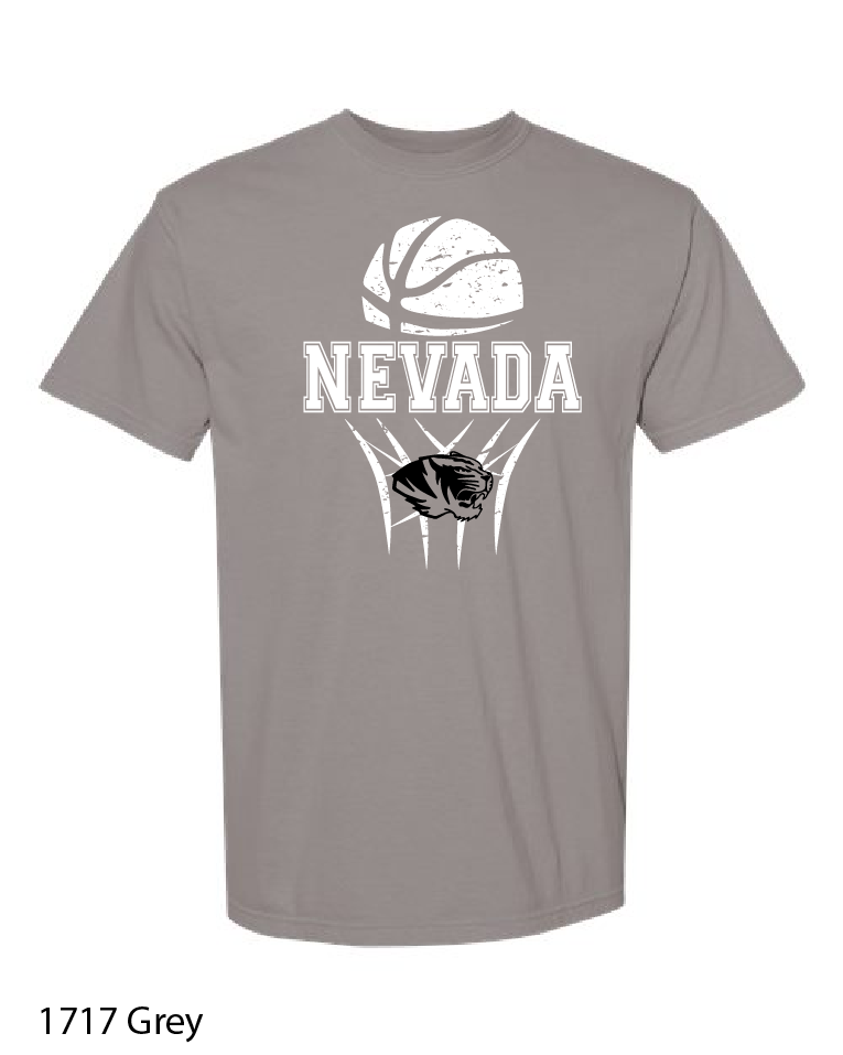 YOUTH Comfort Colors T-Shirt: Nevada Basketball Design