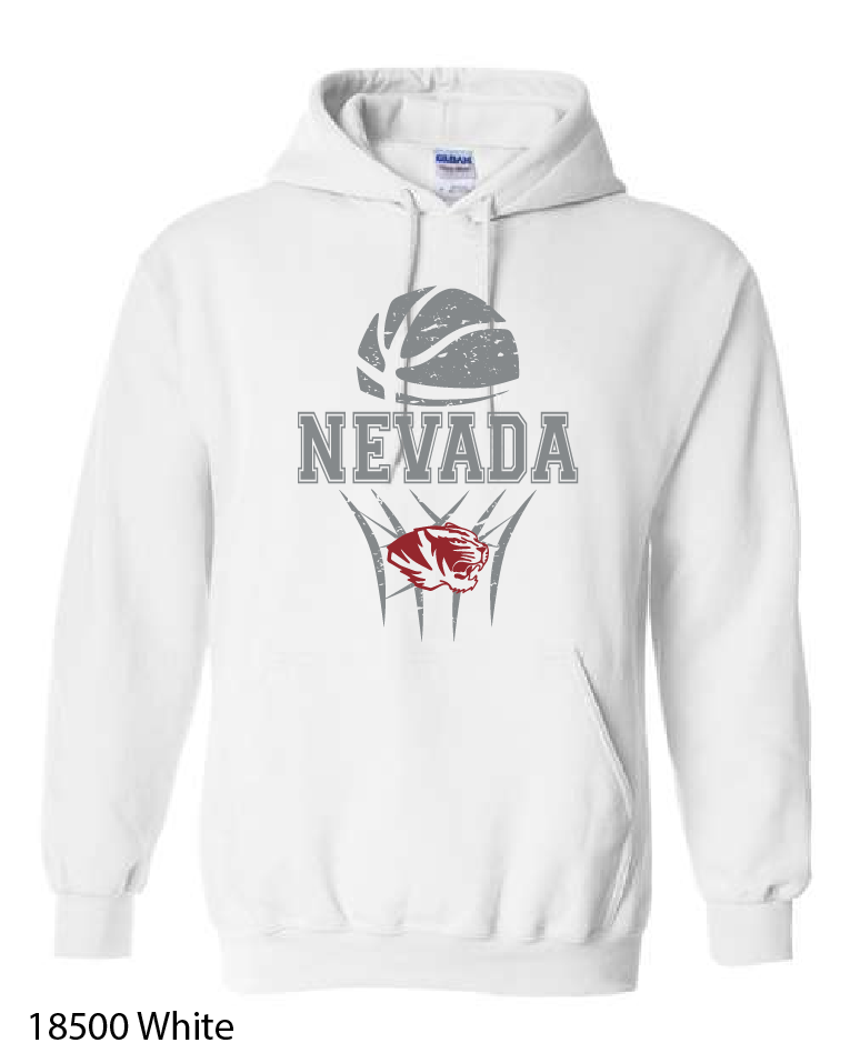 Gildan Hooded Sweatshirt: Nevada Basketball Design