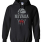 Gildan Hooded Sweatshirt: Nevada Basketball Design