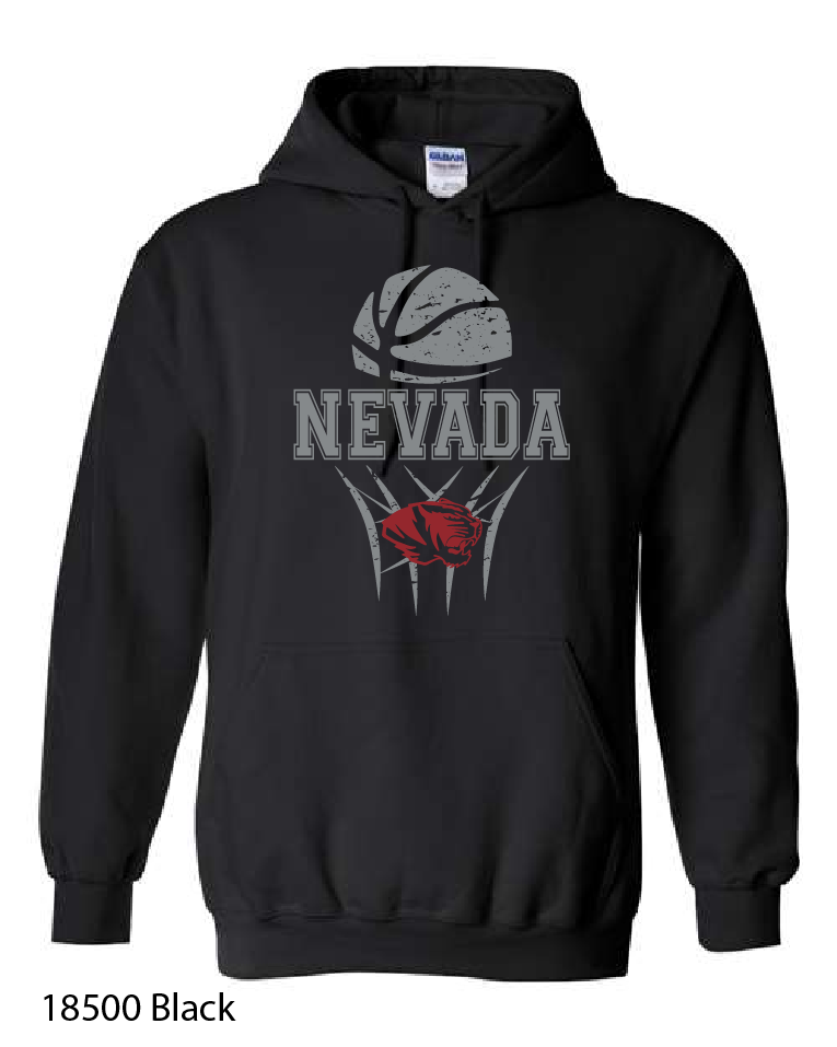 Gildan Hooded Sweatshirt: Nevada Basketball Design