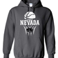 Gildan Hooded Sweatshirt: Nevada Basketball Design