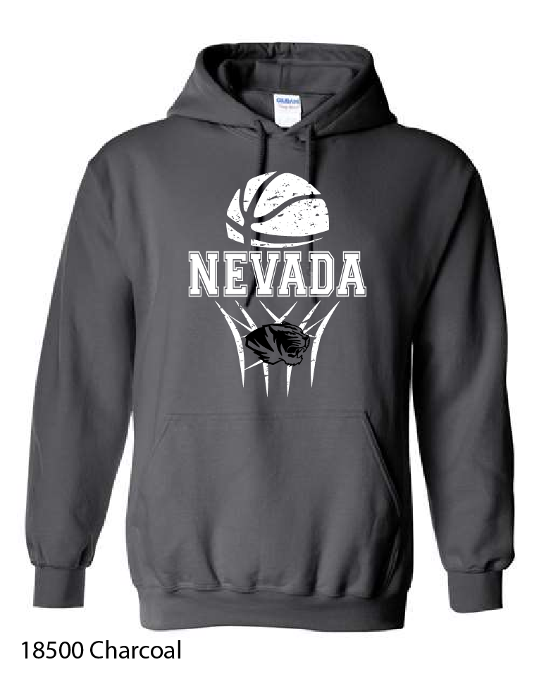 Gildan Hooded Sweatshirt: Nevada Basketball Design