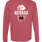 Comfort Colors Long Sleeve T-Shirt: Nevada Basketball Design