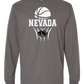 Gildan Long Sleeve T-Shirt: Nevada Basketball Design