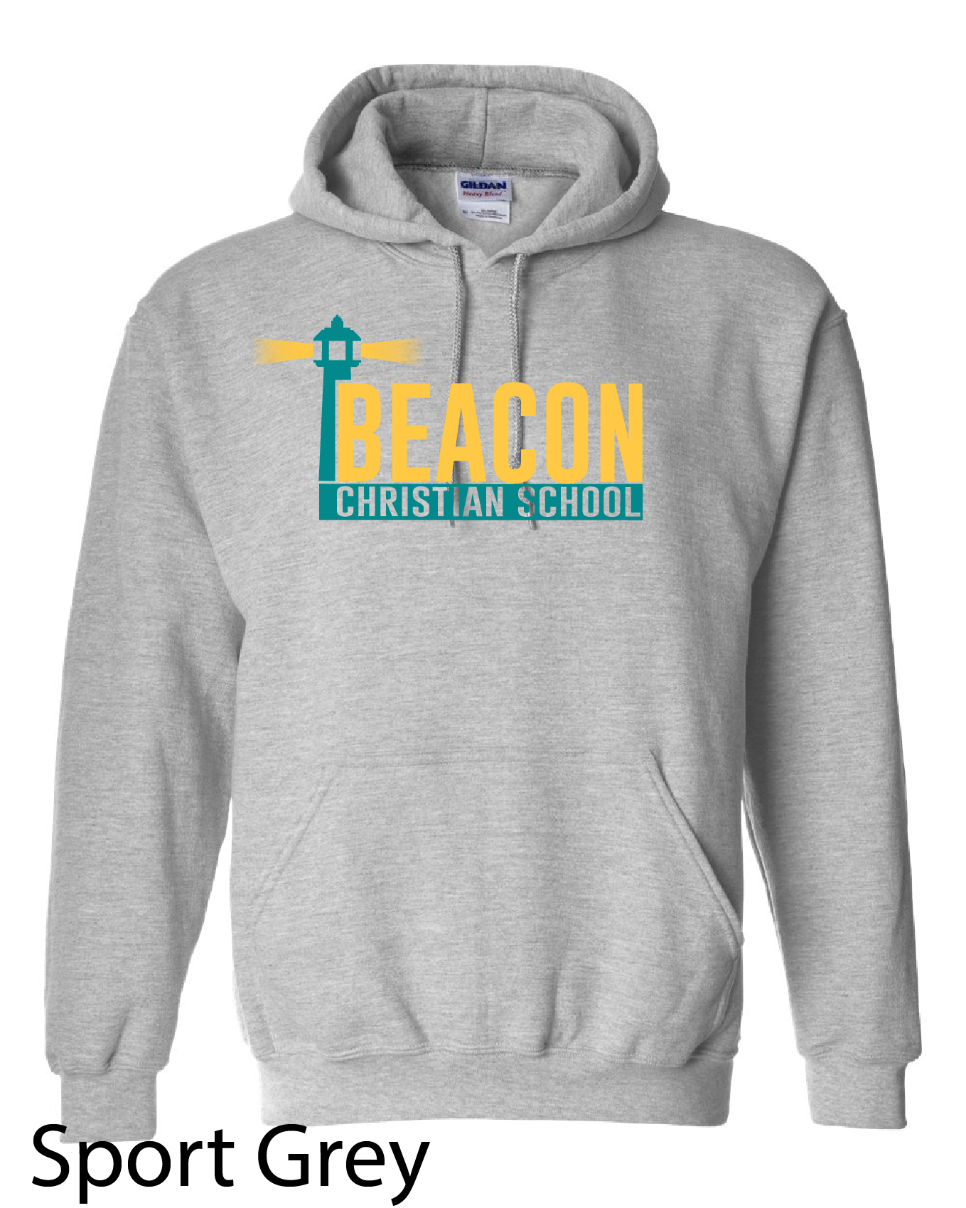 Gildan Hooded Sweatshirt: Beacon School Logo